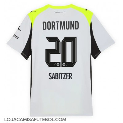 Camisa de Futebol Borussia Dortmund Marcel Sabitzer #20 Equipamento Secundário 2025-26 Manga Curta Camisa de Futebol Borussia Dortmund Marcel Sabitzer #20 Equipamento Secundário 2025-26 Manga Curta